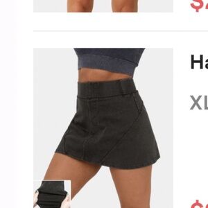 Halara Magic Stretch High Waisted Denim Black Skirt